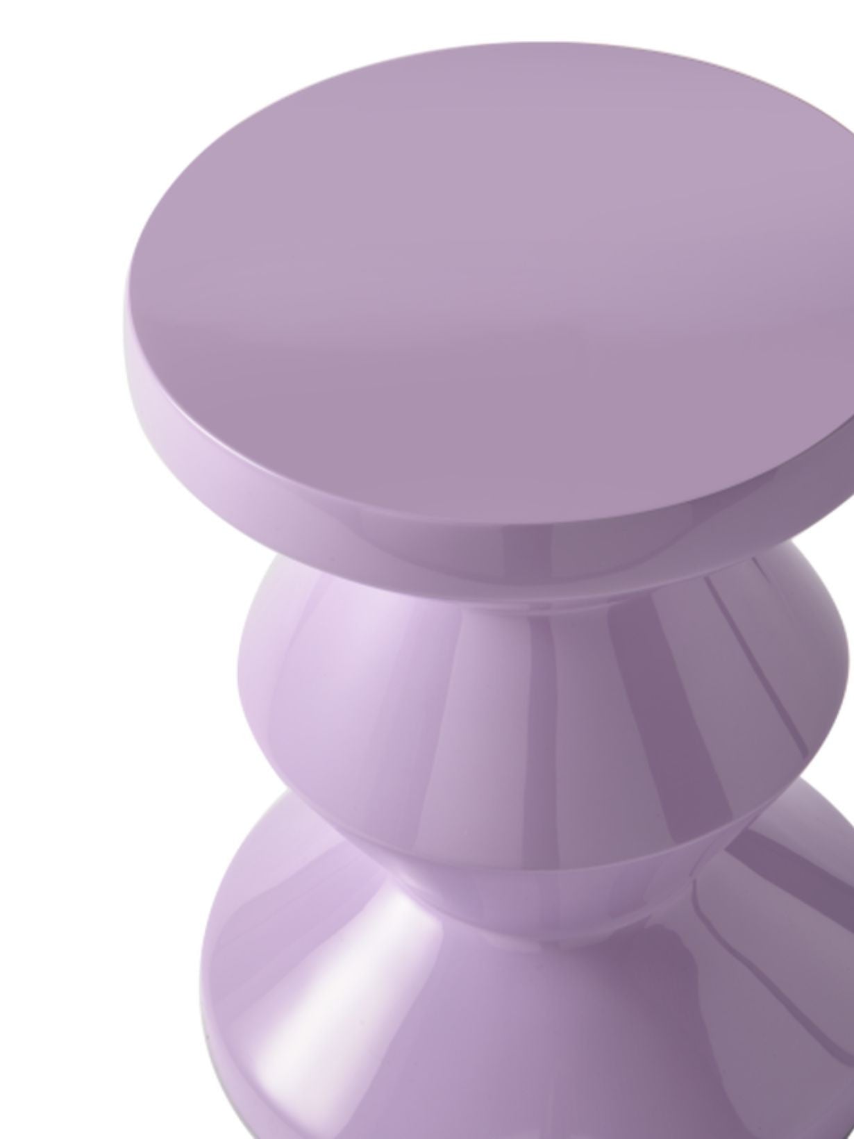 Tabouret laqué lilas, Zig Zag