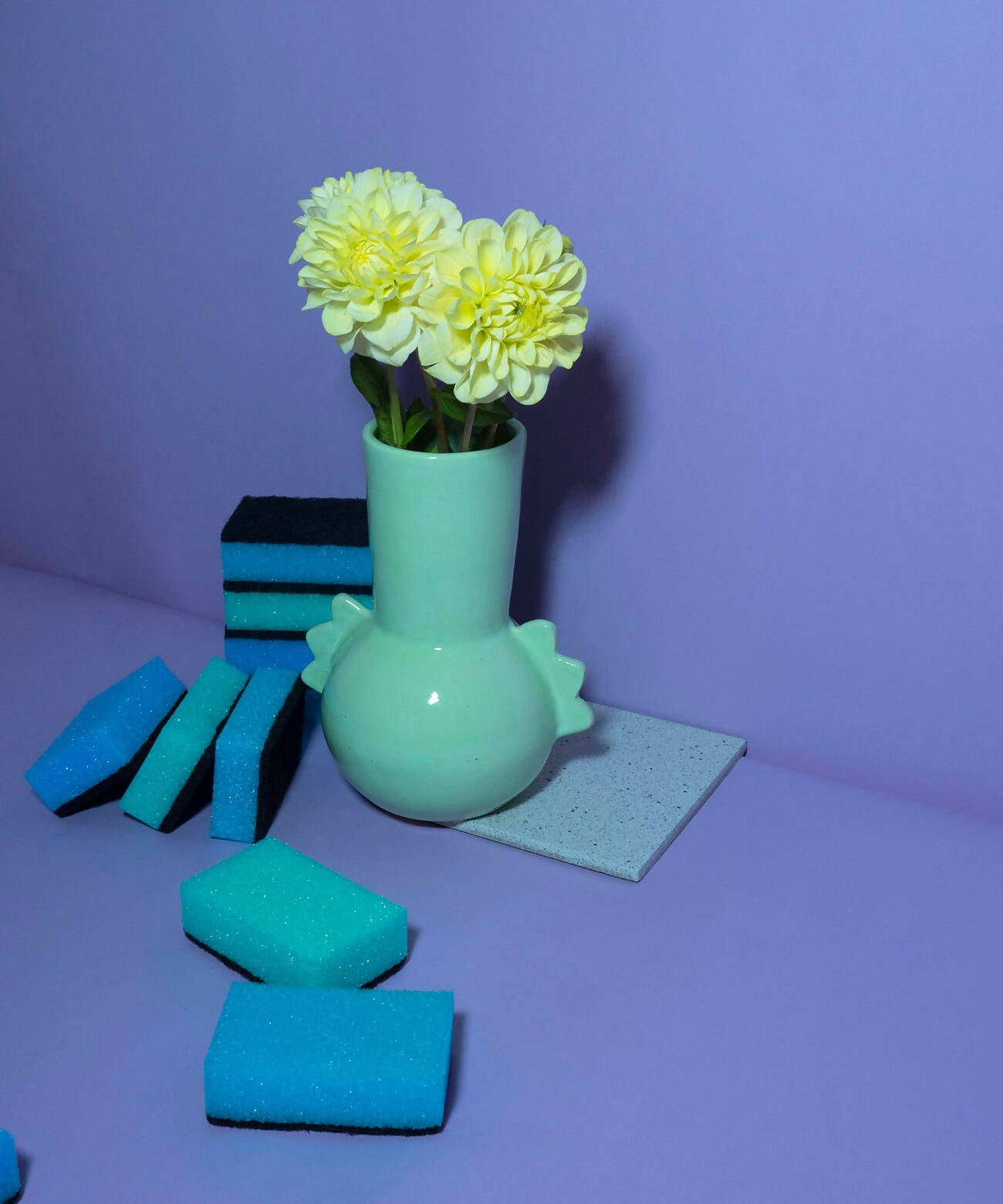 Petit Vase en faïence "Moineau" - Vert