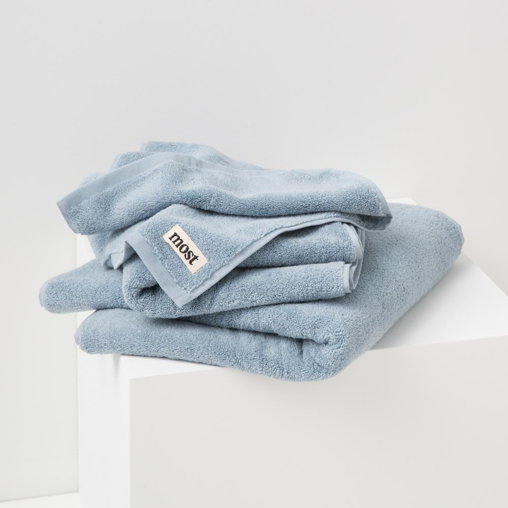 Serviette de bain en coton bio - Glacier