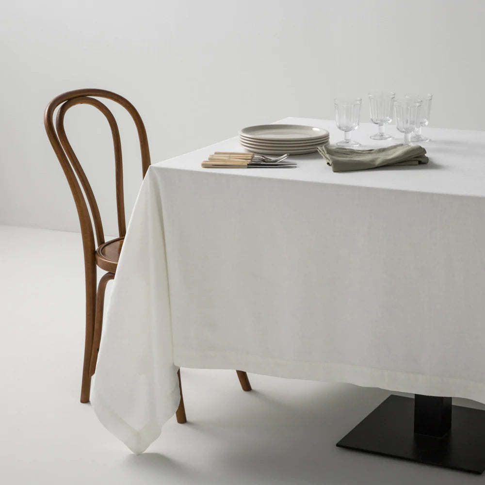 Nappe en lin lavé - Blanc