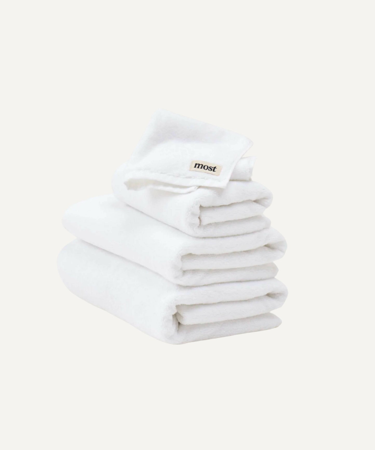 Serviette de bain en coton bio - Blanche
