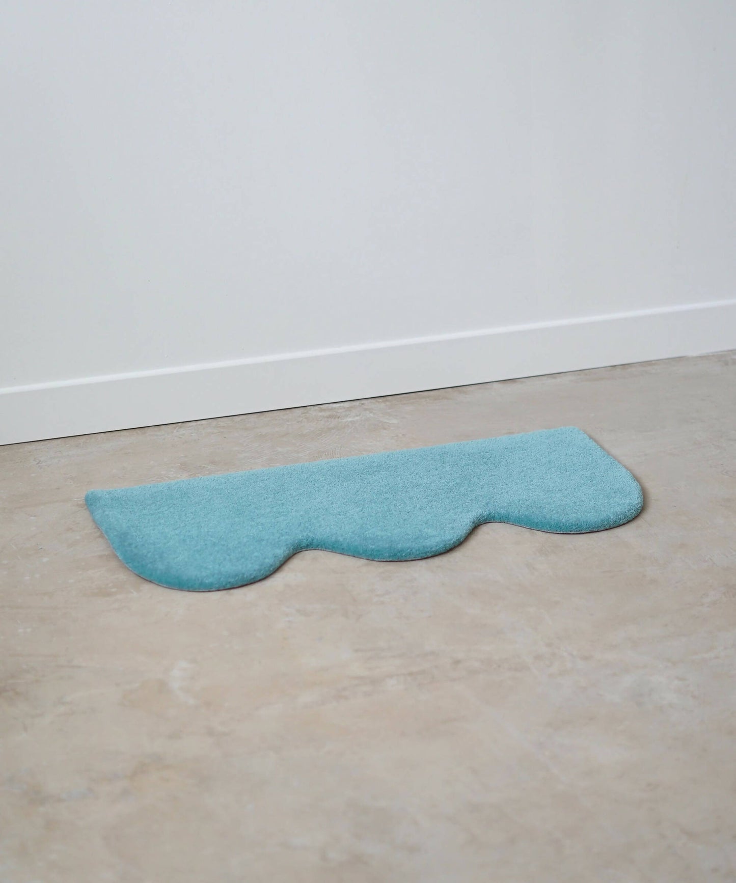 Tapis 100% laine Vague - Turquoise foncé