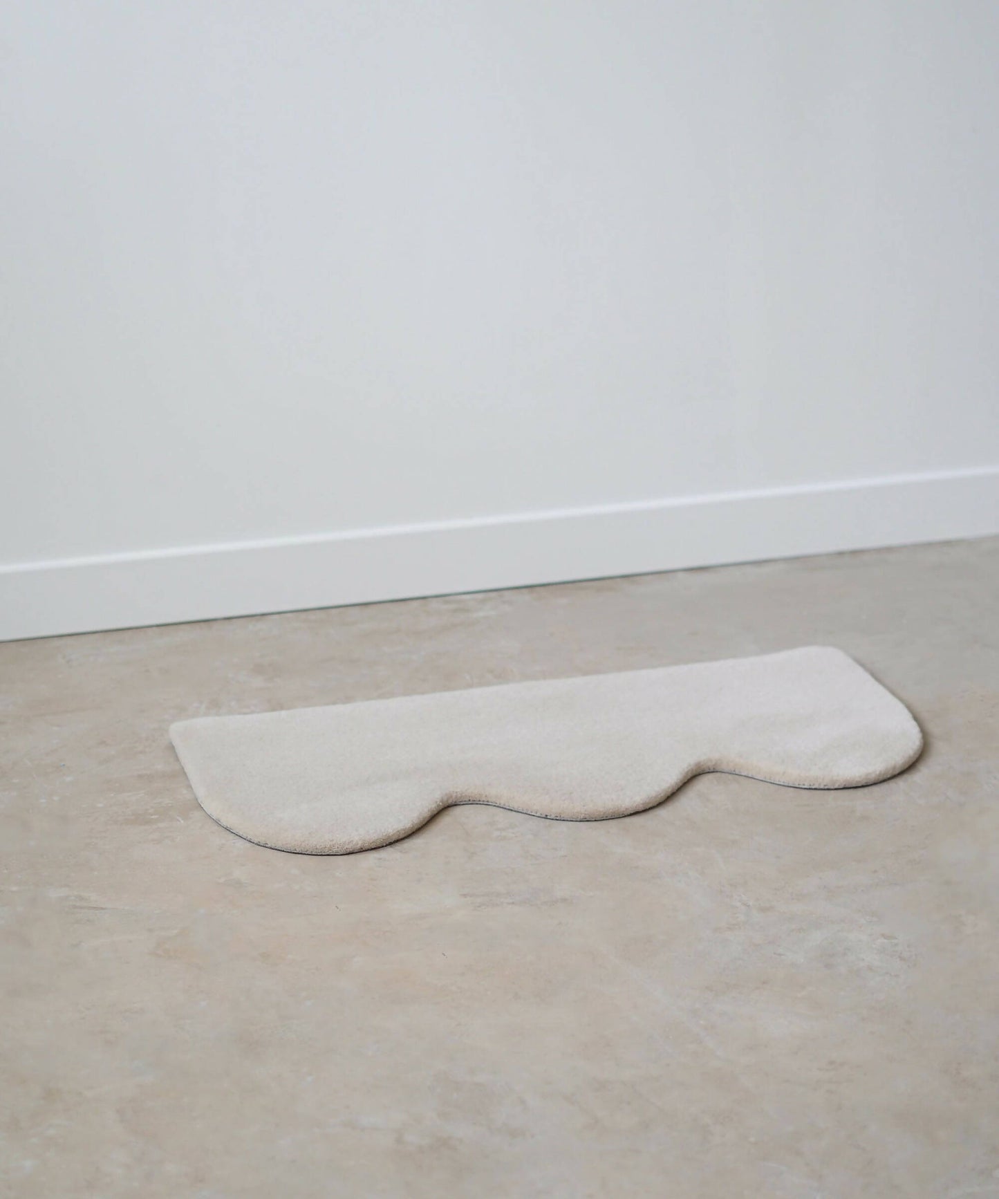 Tapis 100% laine Vague - Beige clair