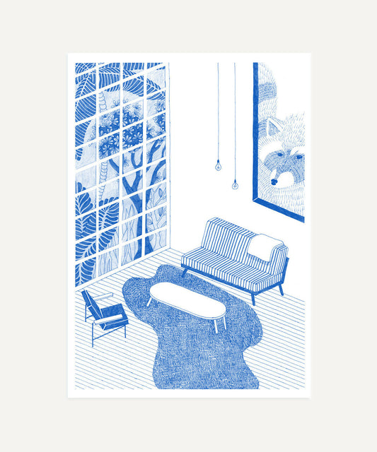 Illustration - Monochrome bleu