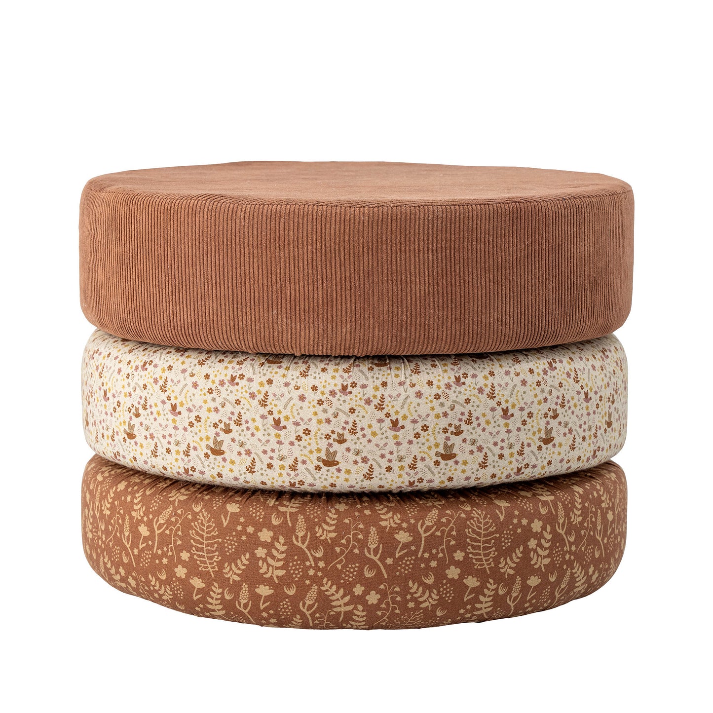 Pouf Jo marron en coton