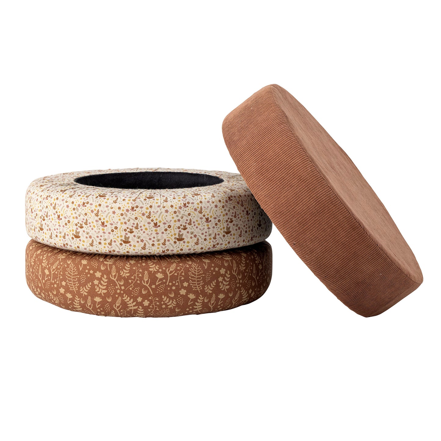 Pouf Jo marron en coton