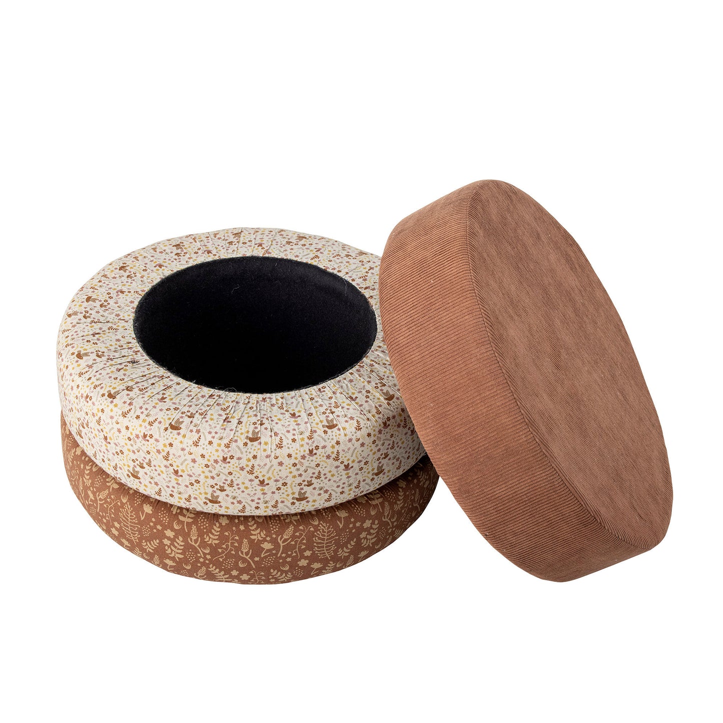 Pouf Jo marron en coton
