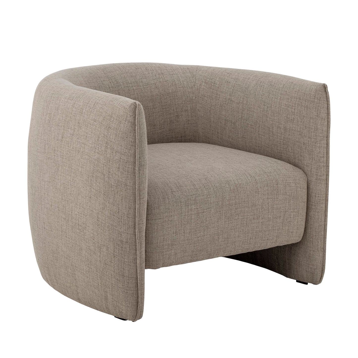 Fauteuil de salon Bacio en tissu beige
