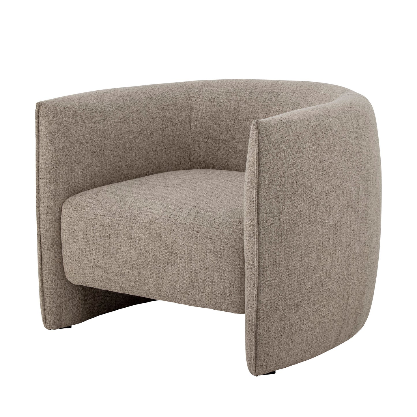 Fauteuil de salon Bacio en tissu beige
