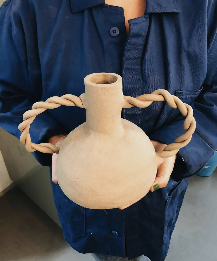 Vase en grès Tresses