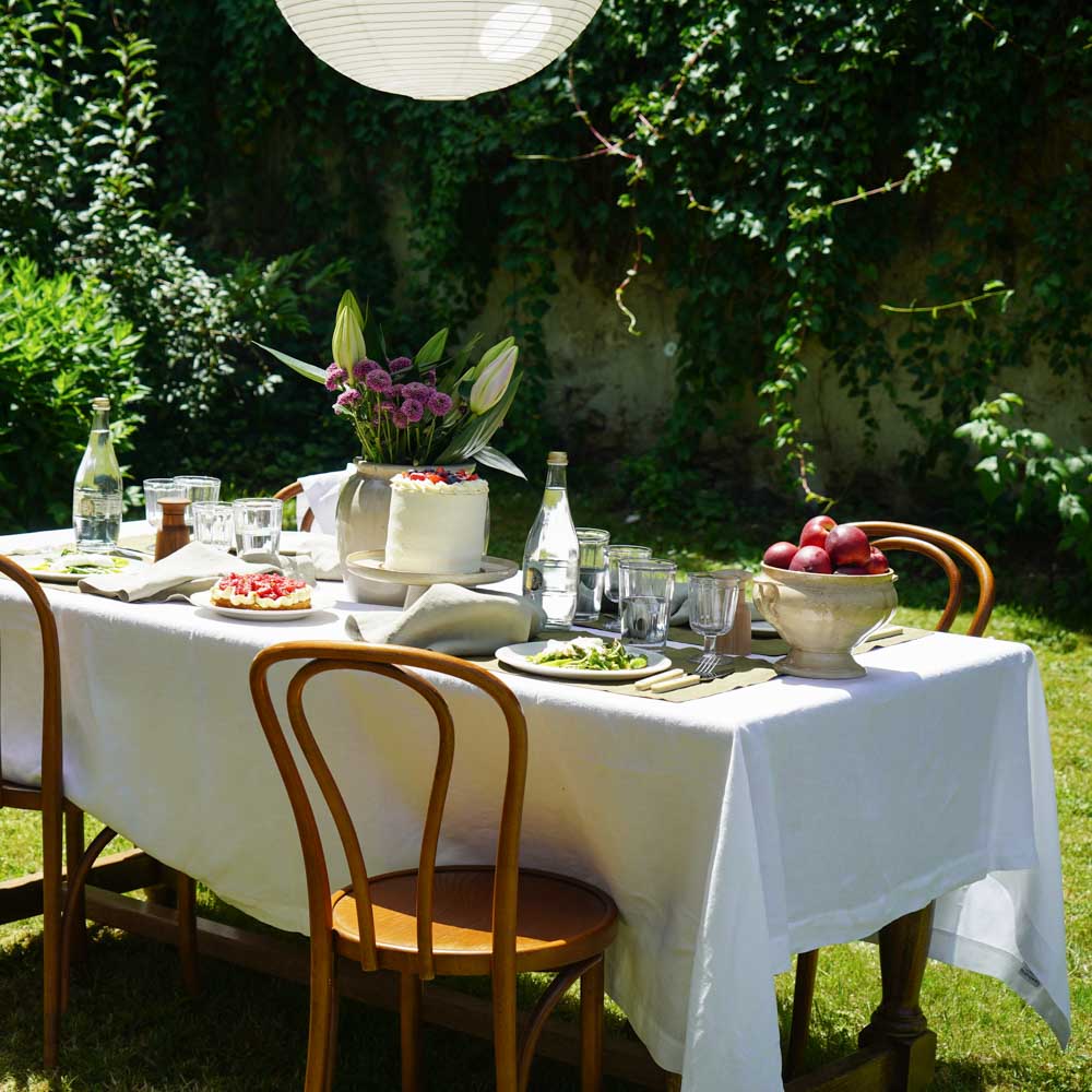 Nappe en lin lavé - Blanc