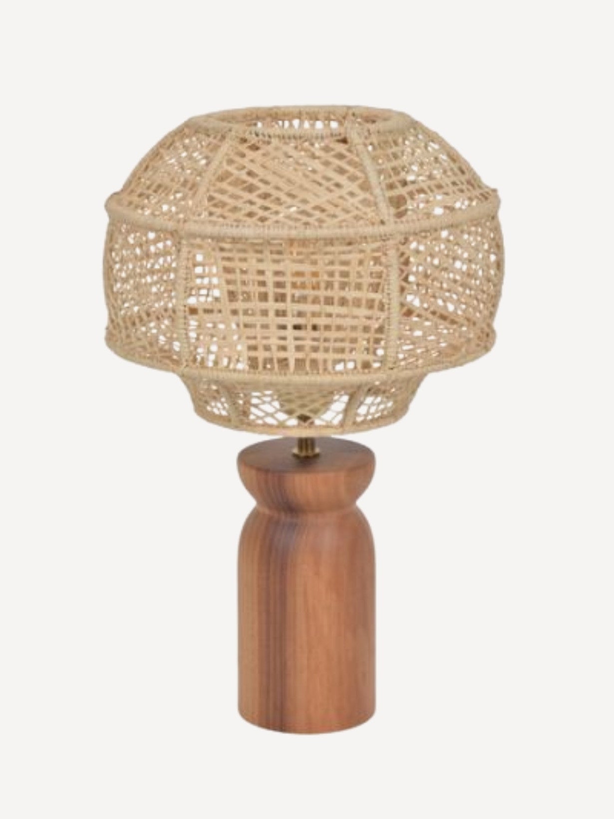 Lampe en bois et raphia naturel, Odyssée M