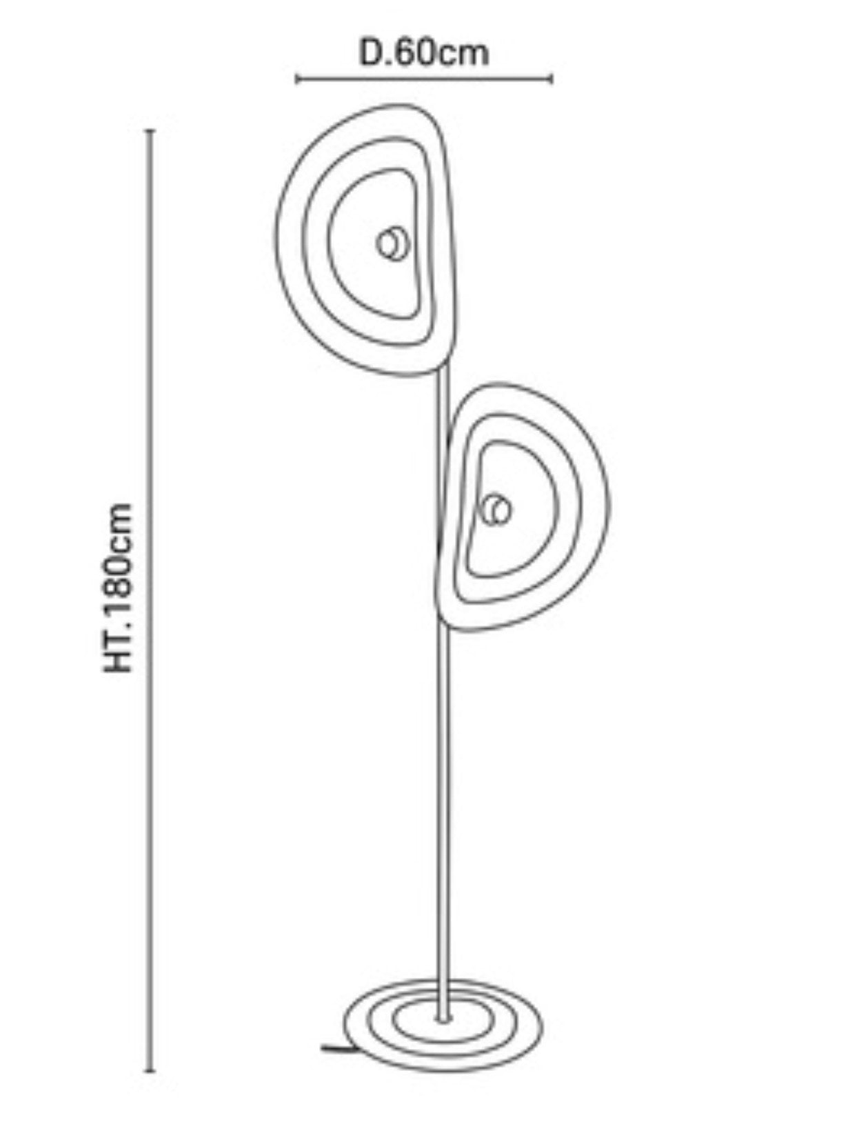 Lampadaire en papier murano, Selenitis