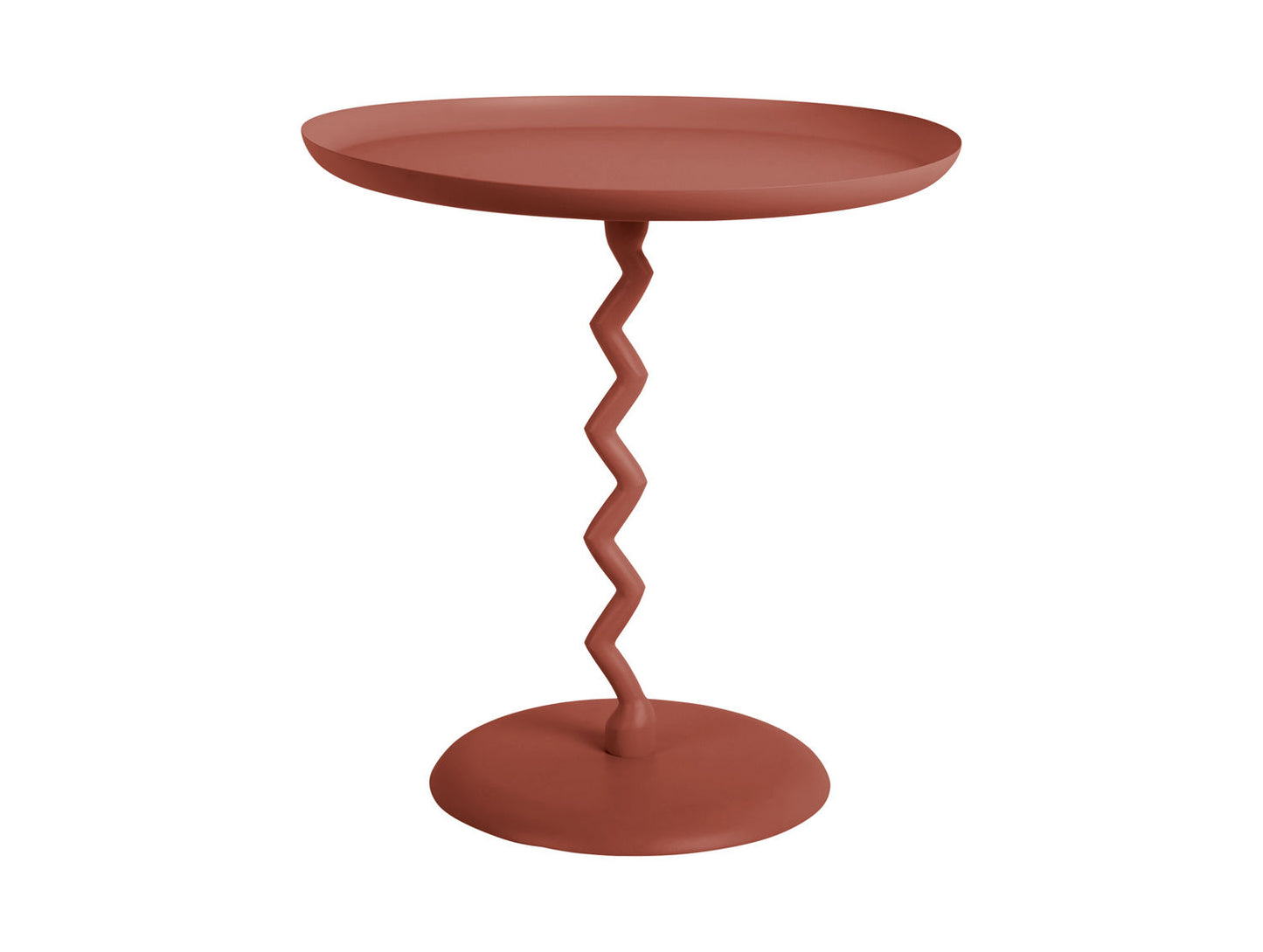 Leitmotiv Side table Zig Zag medium red ochre