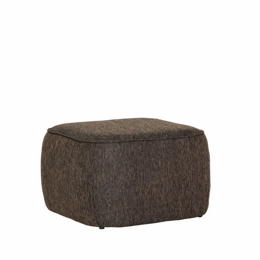 Pouf Cube en tissu marron foncé