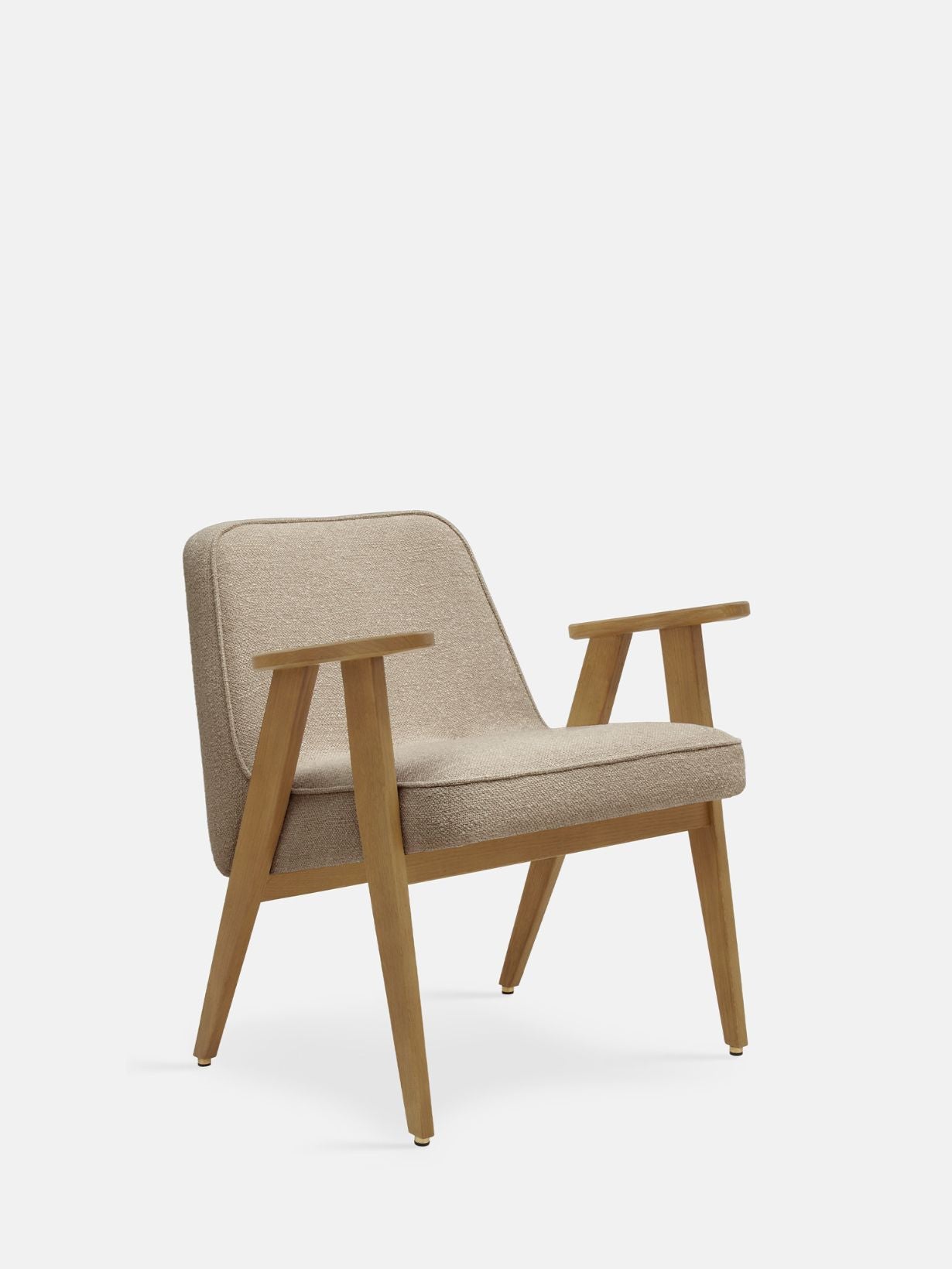 366 Armchair in solid oak and New Coco Fabric