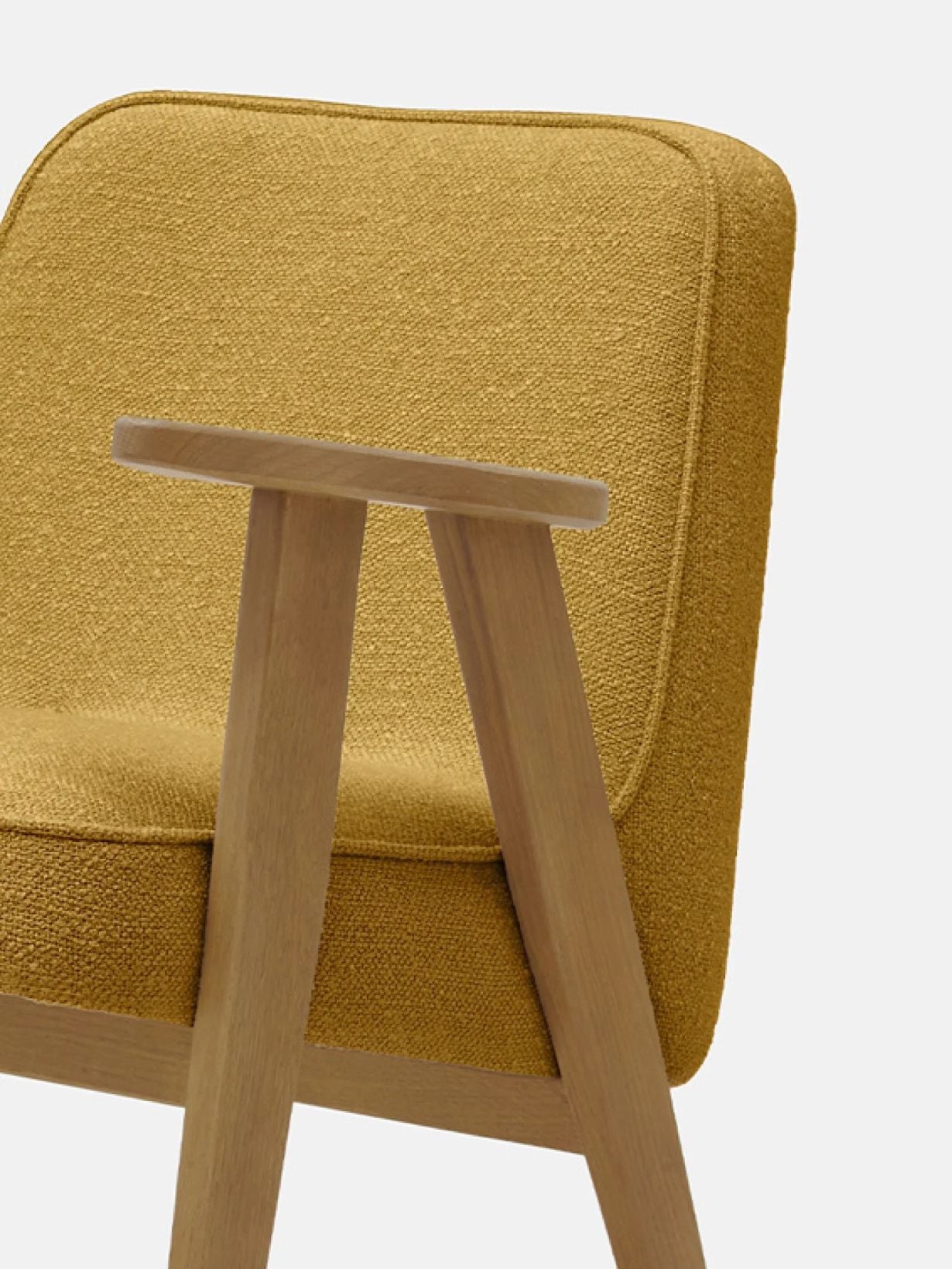 366 Armchair in solid oak and New Coco Fabric