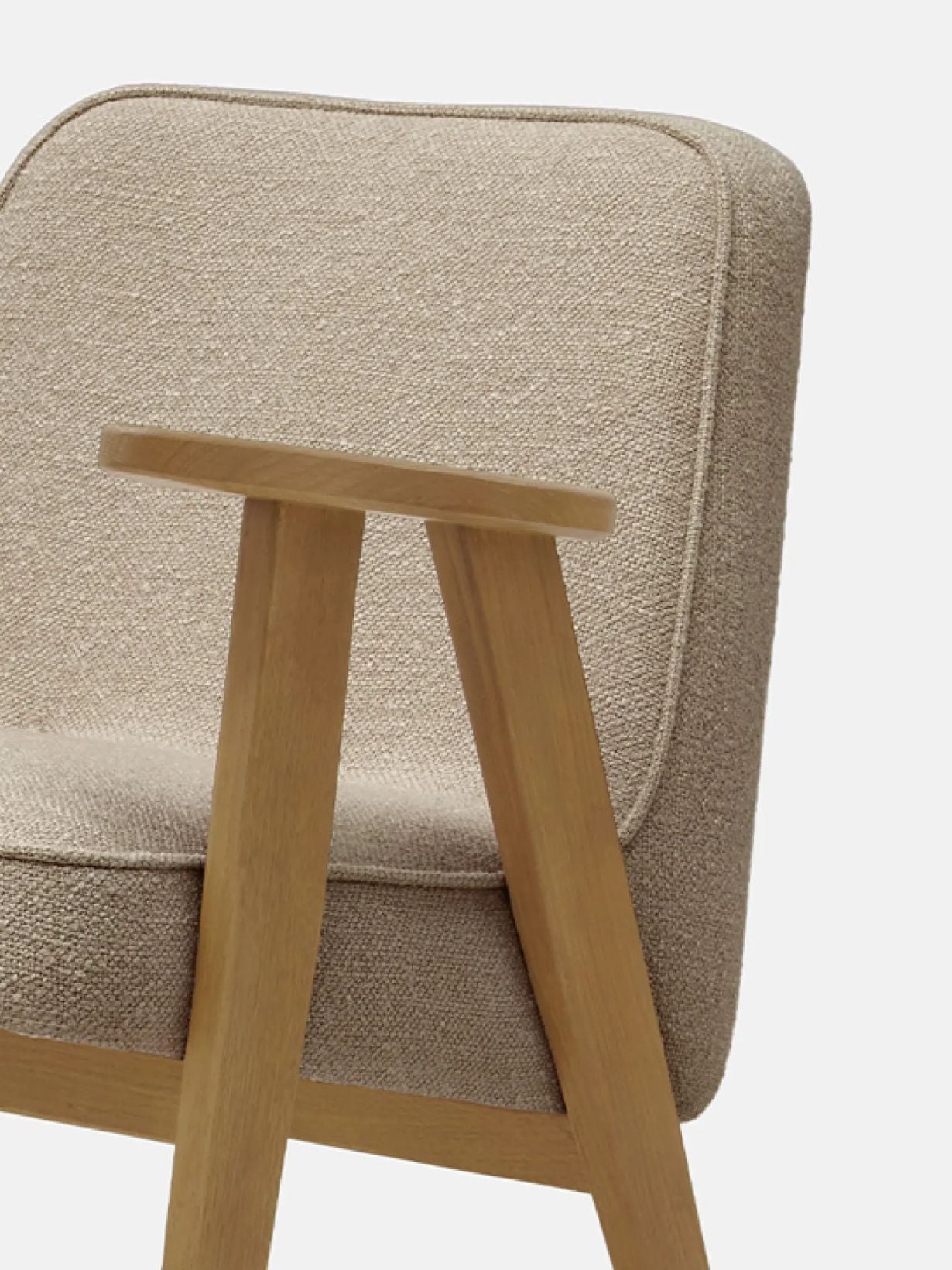 366 Armchair in solid oak and New Coco Fabric
