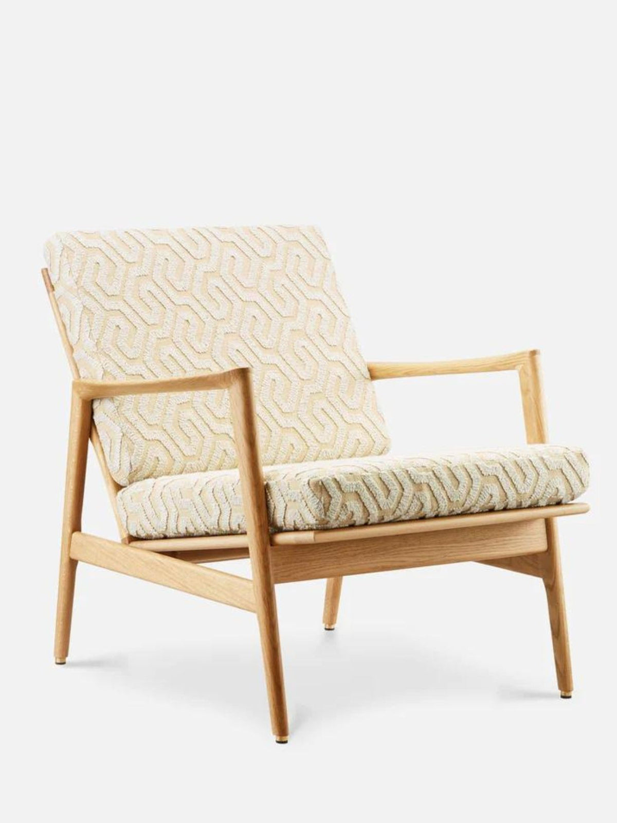 (en cours) Fauteuil en bois de chêne et tissu Coffee , Stefan