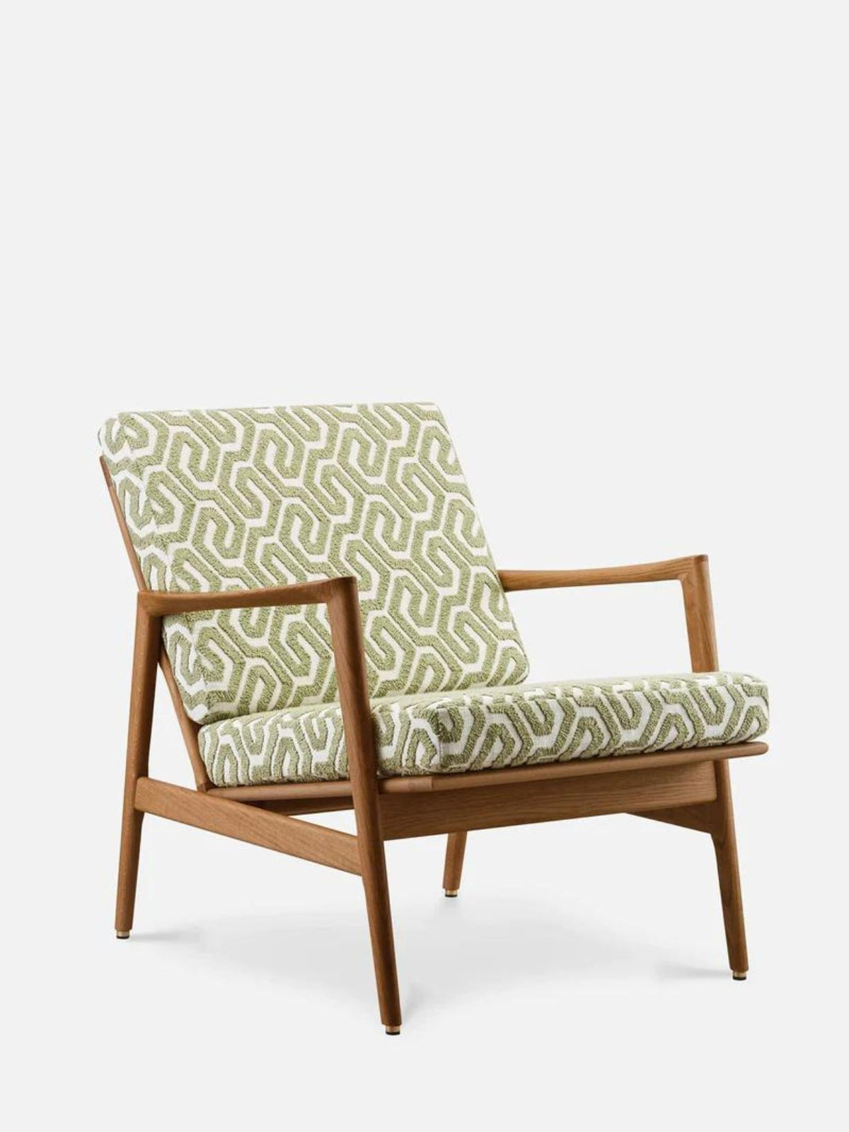 (en cours) Fauteuil en bois de chêne et tissu Coffee , Stefan