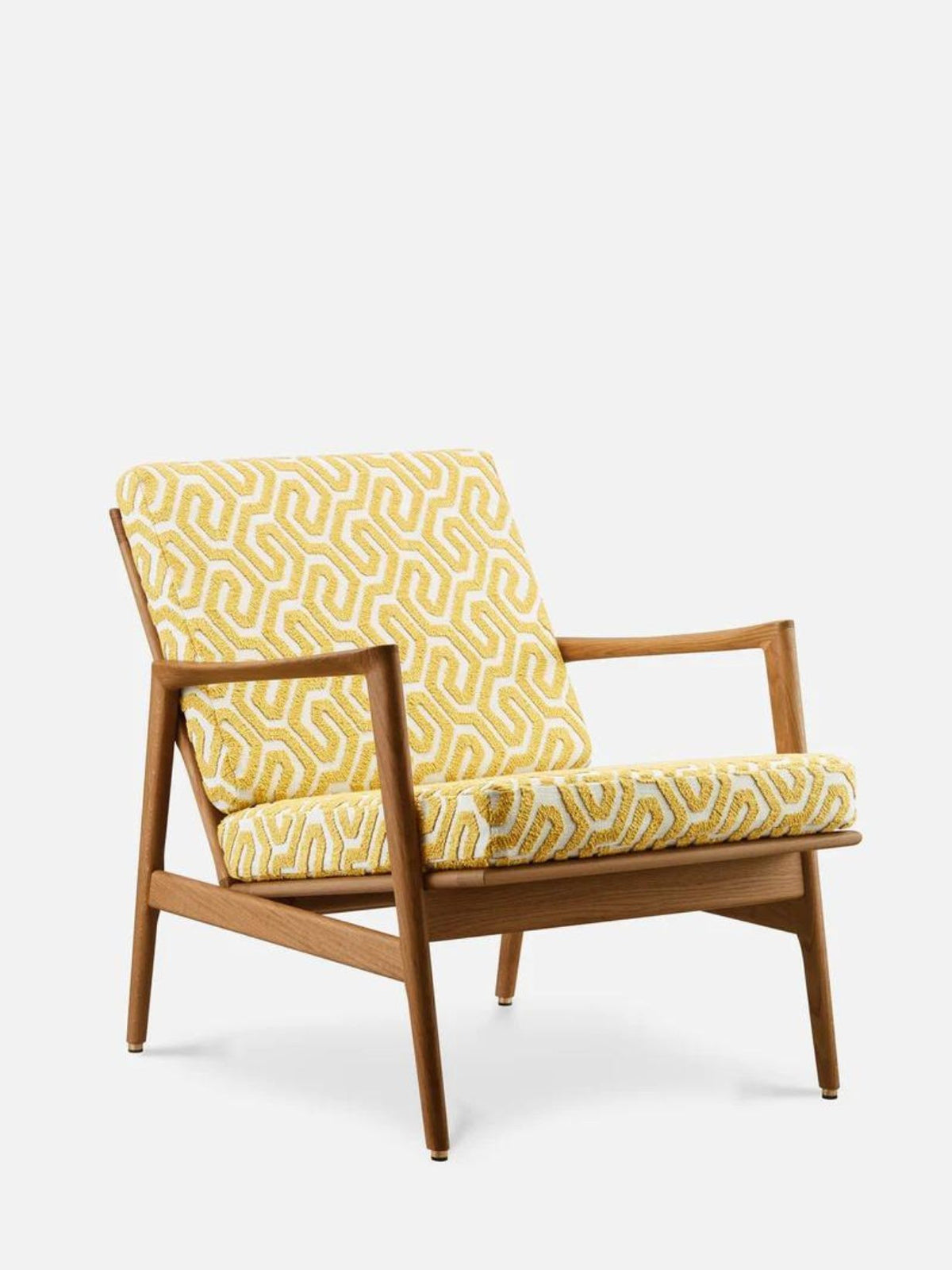 (en cours) Fauteuil en bois de chêne et tissu Coffee , Stefan