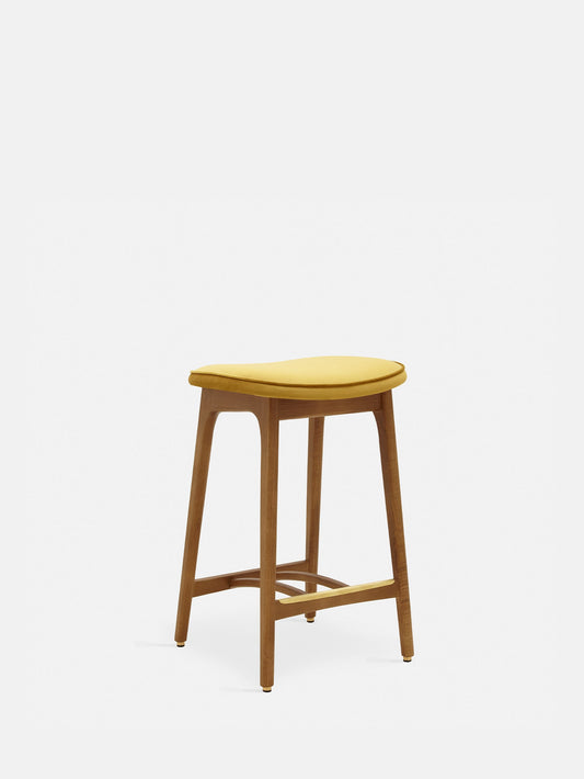 200-190 Bar Stool Basic S/65 in Shine Velvet Mustard