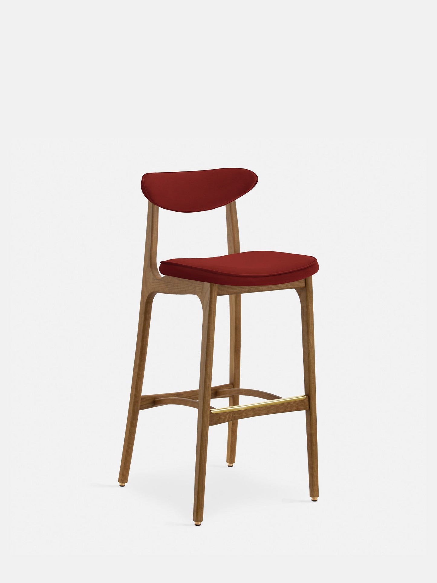 200-190 Bar Stool M/75 in Velvet Red Brick