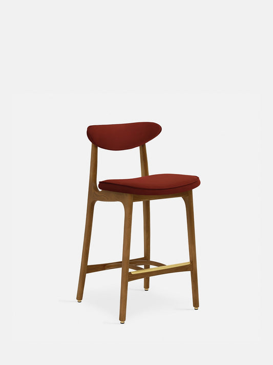 200-190 Bar Stool S/65 in Velvet Red Brick