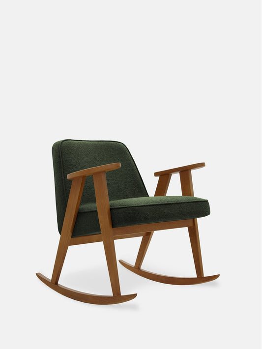 366 Rocking Chair in Boucle Bottle Green