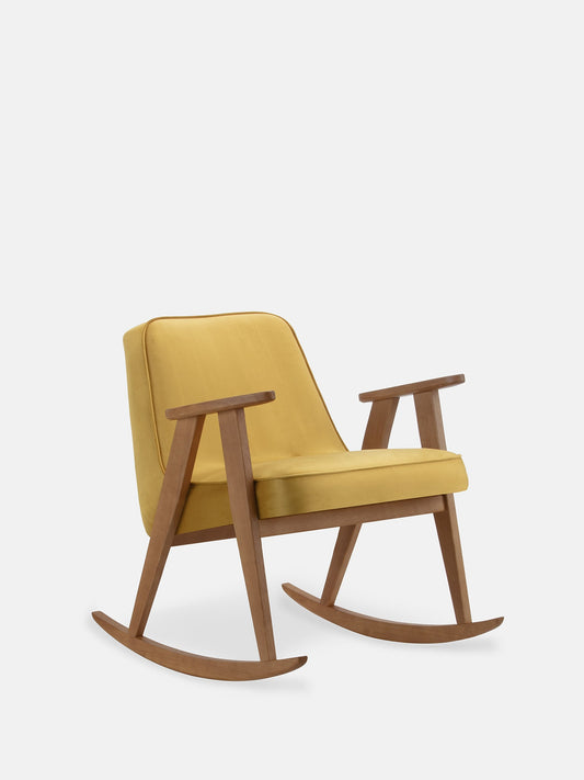 366 Rocking Chair in Shine Velvet Mustard