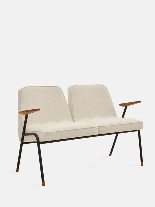366 Metal 2-Seater in Boucle Creme
