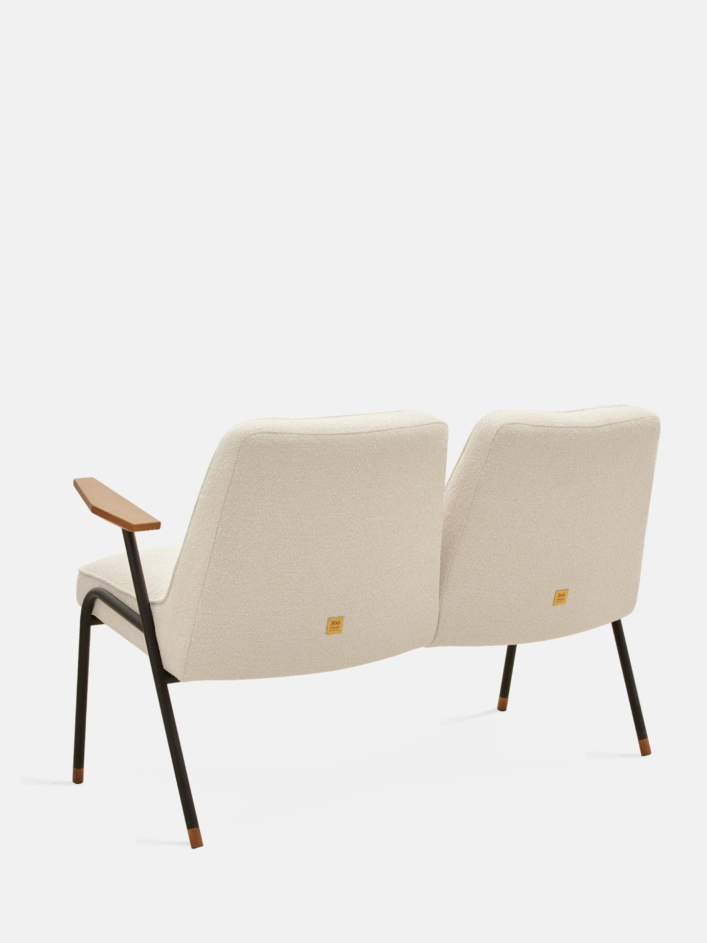 366 Metal 2-Seater in Boucle Creme
