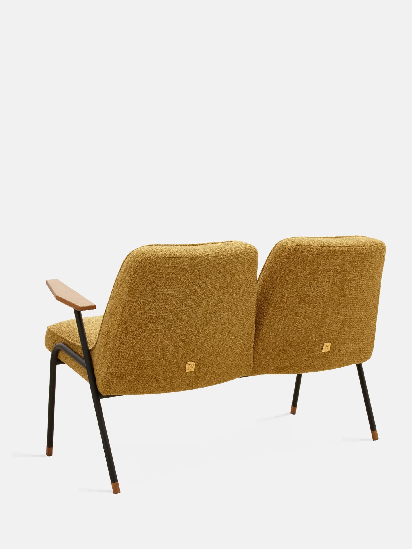 366 Metal 2-Seater in Boucle Mustard