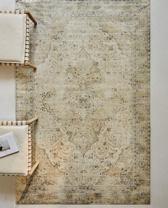 TAPIS JUTE DESIGN VINTAGE