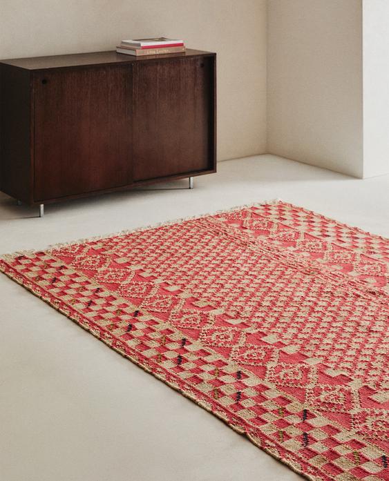TAPIS JUTE DESIGN VINTAGE