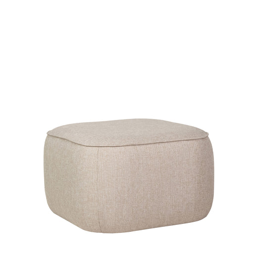 Pouf Cube en tissu beige