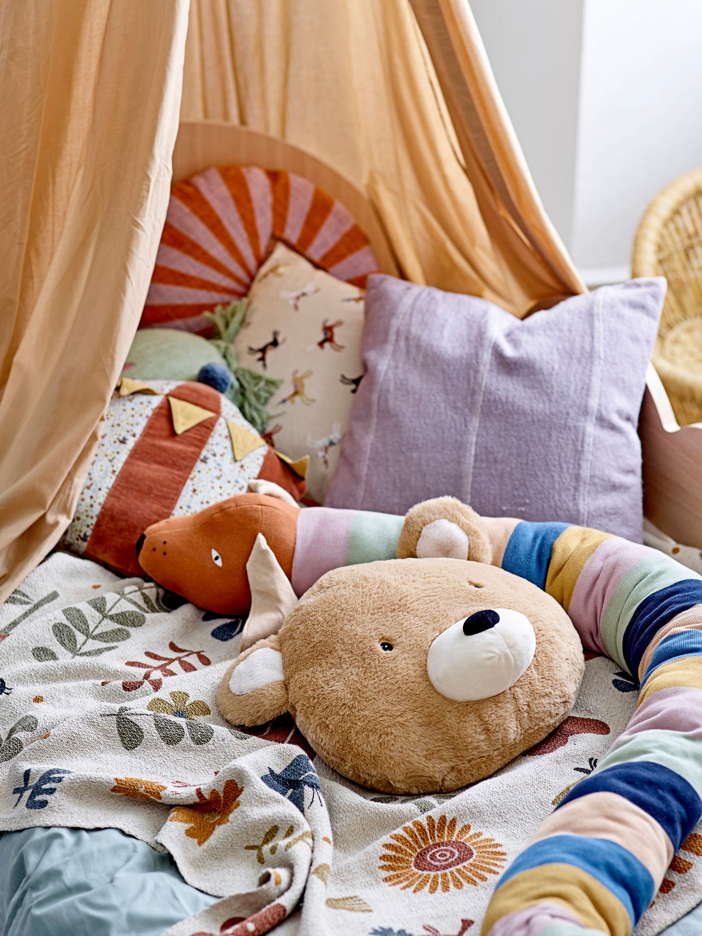 Bloomingville MINI Charlie Jouet en peluche, Marron, Coton