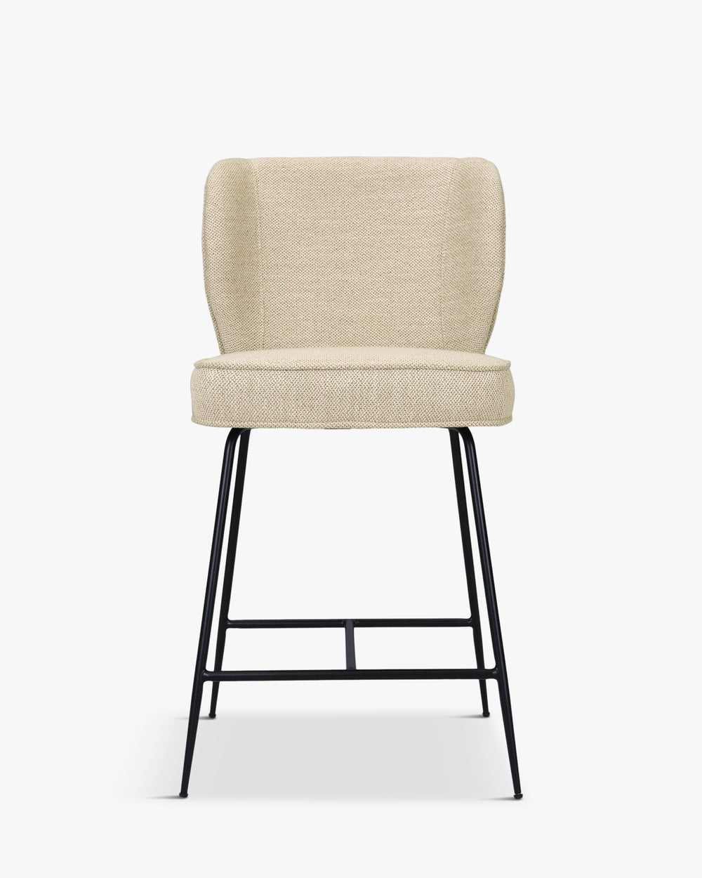 Tabouret de bar - Velours vert cèdre & métal noir - NV GALLERY - WAYNE