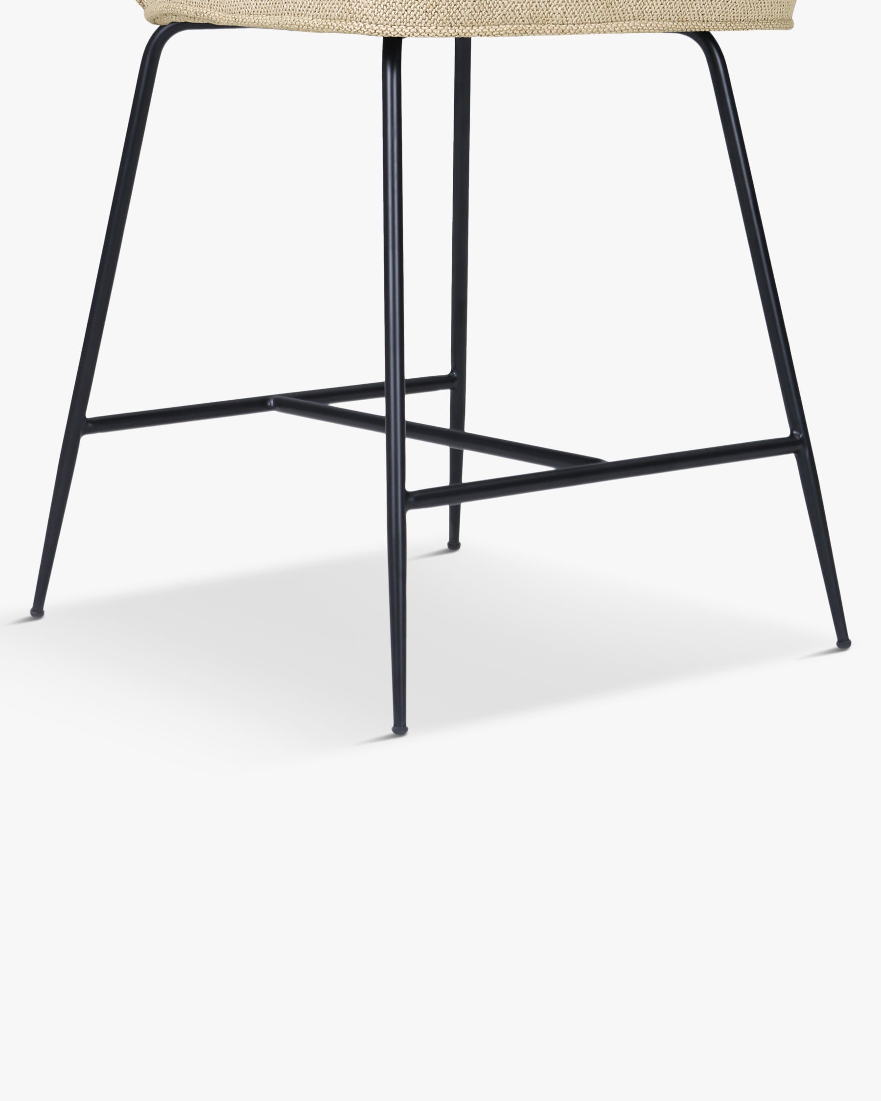 Tabouret de bar - Velours vert cèdre & métal noir - NV GALLERY - WAYNE