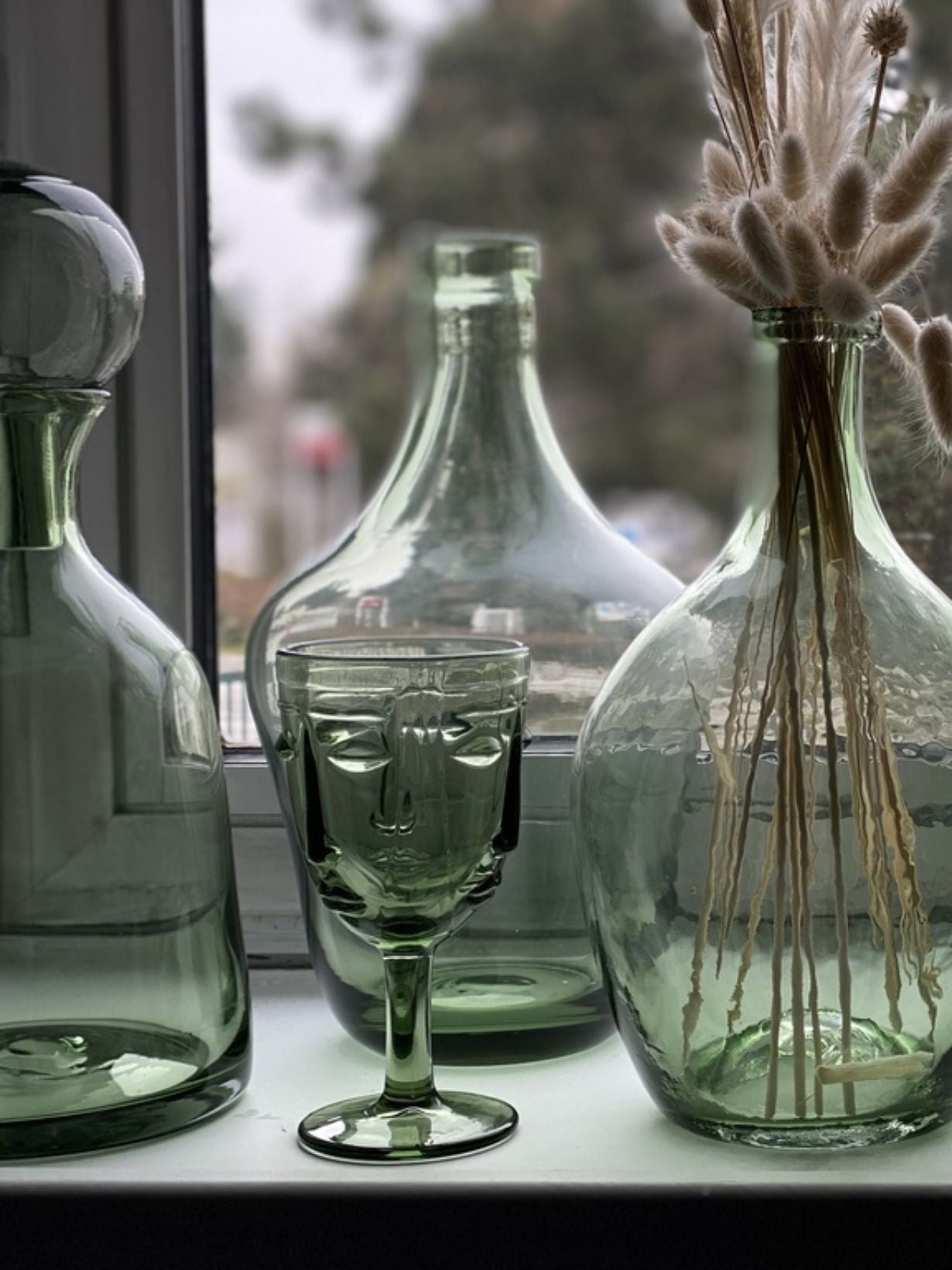 Vase bouteille en verre