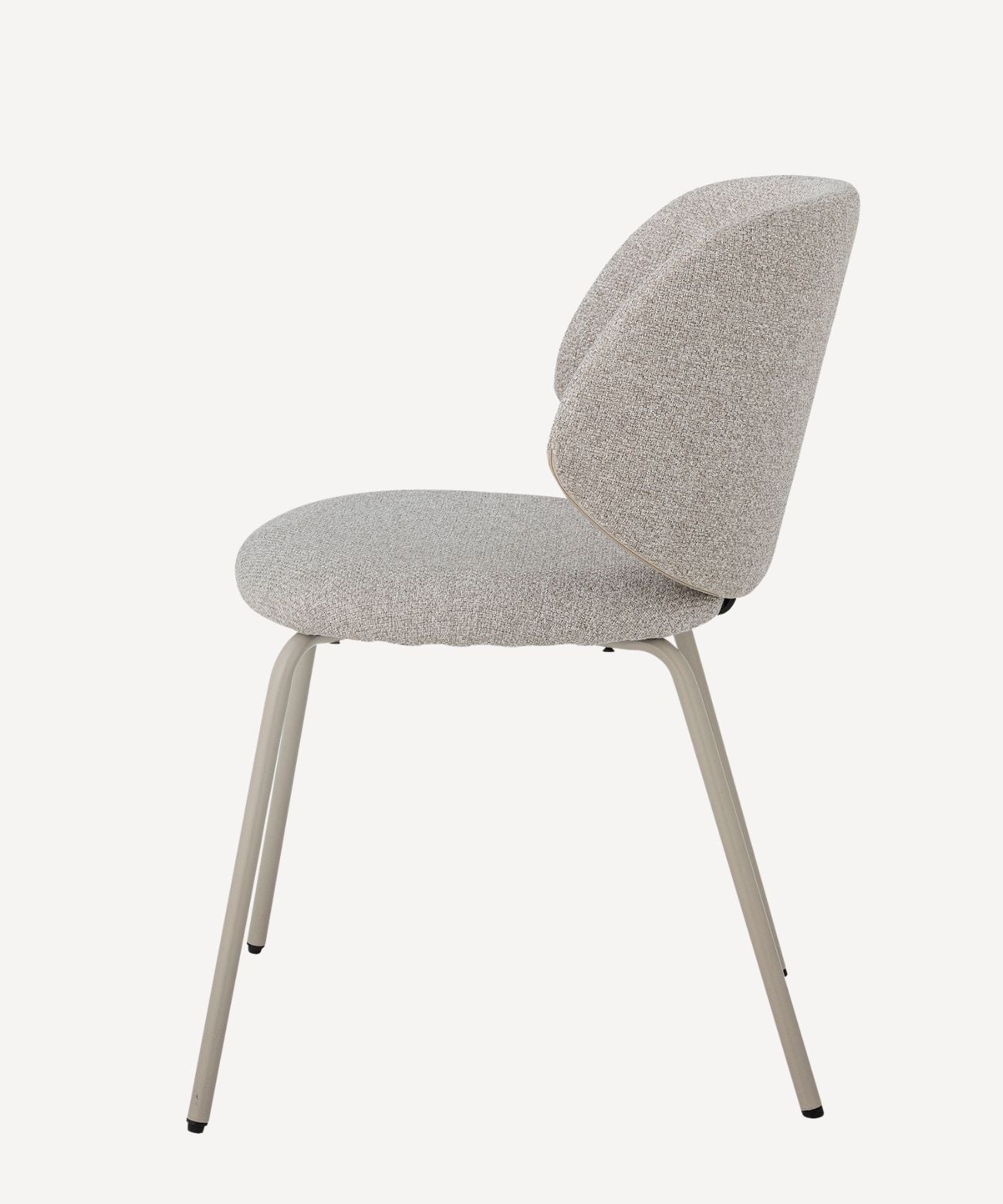 Chaise de salle à manger en tissu gris, Ponte