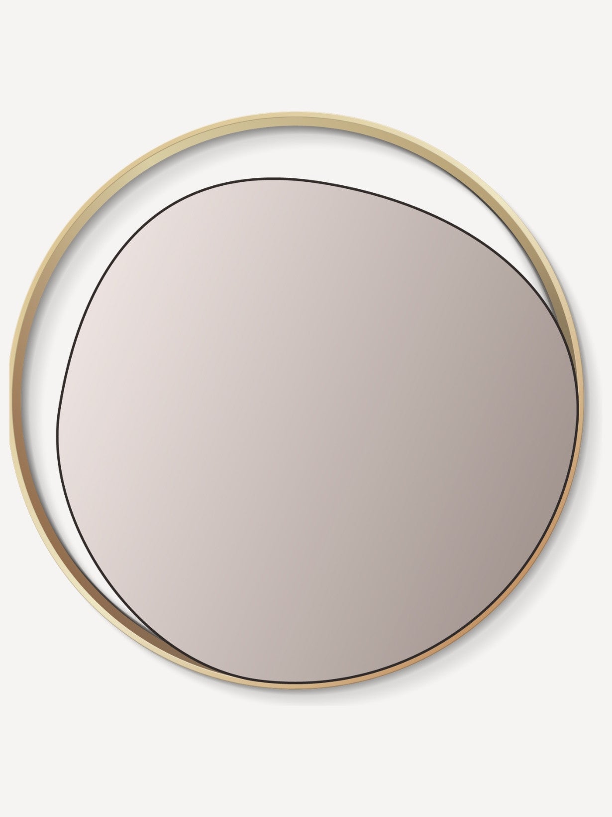 Miroir en laiton, Ellipse