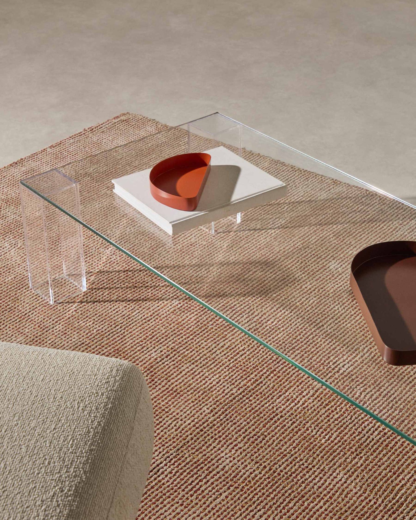 Table basse Adularia en verre trempé