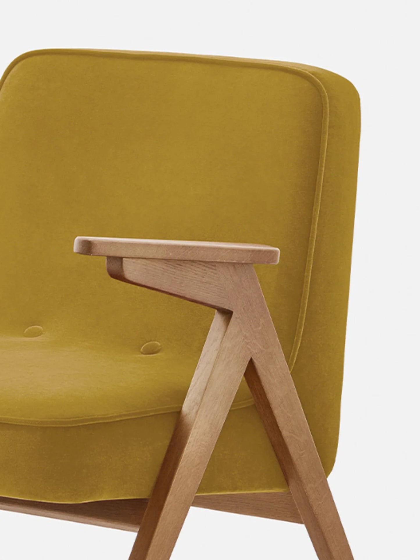 Bunny Armchair in Shine Velvet Mustard