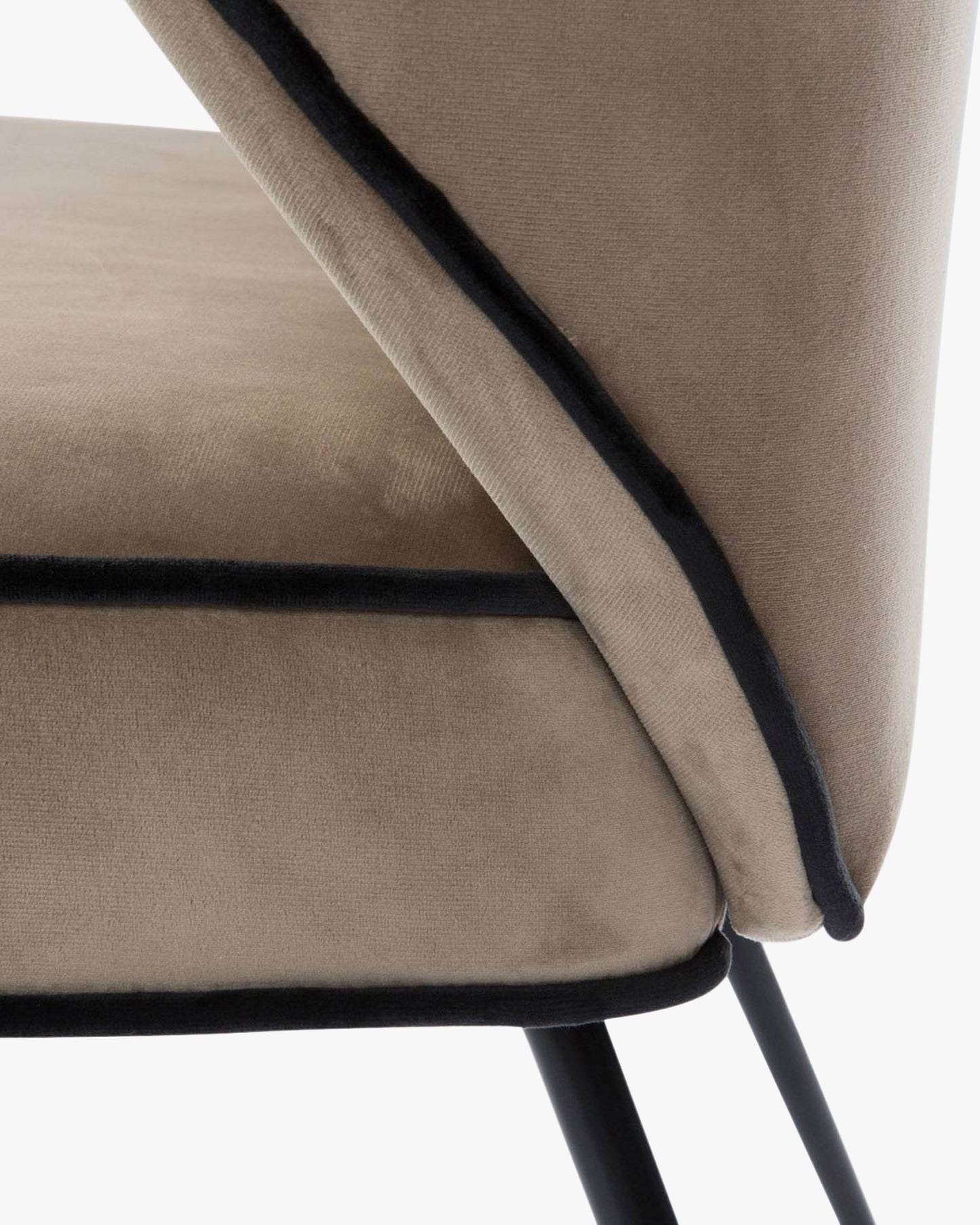 Tabouret de bar - Velours vert cèdre & métal noir - NV GALLERY - WAYNE