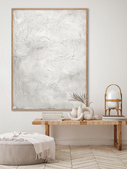 Toile peinte à la main encadrée Simple Living