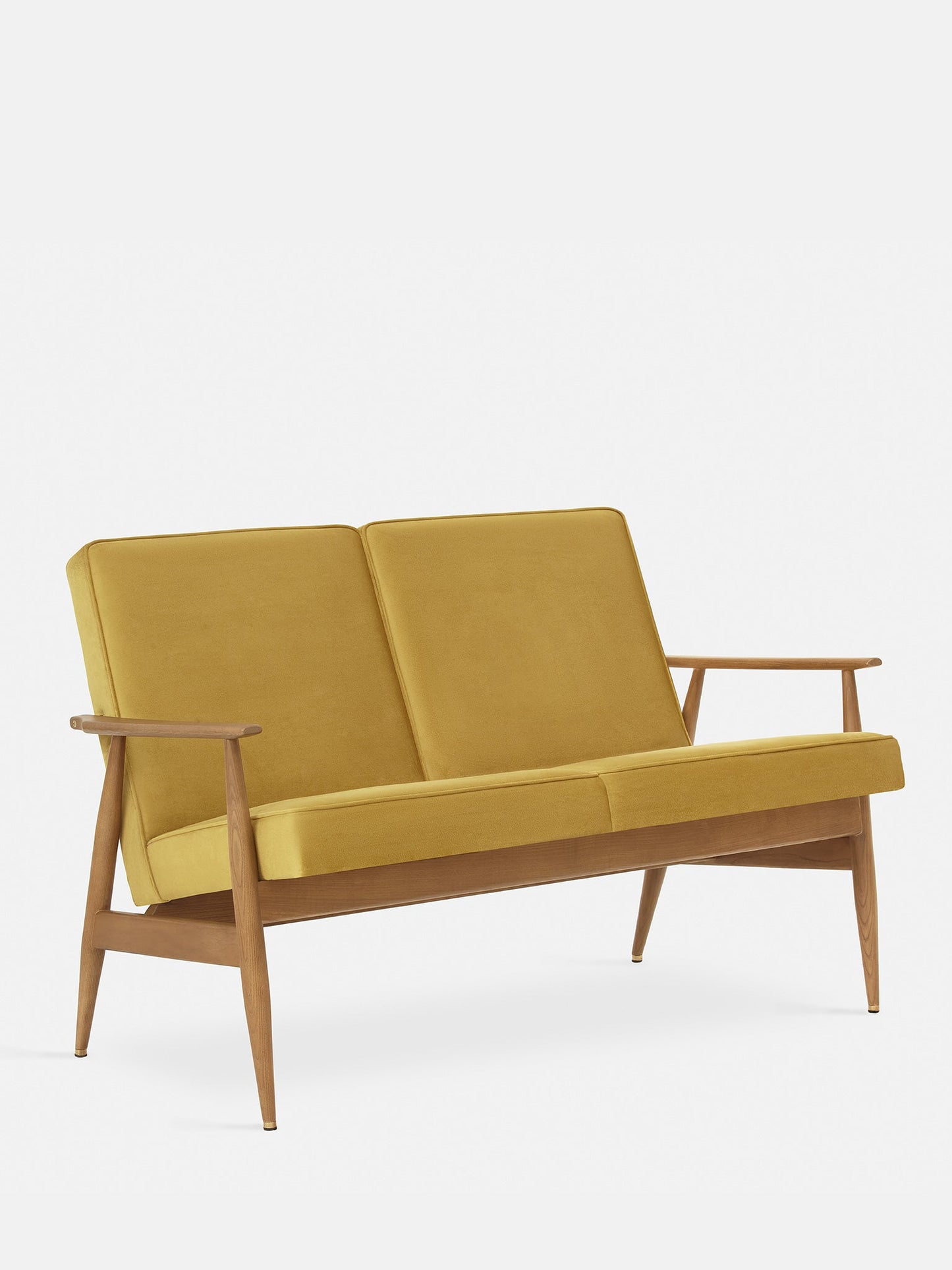 Fox 2-Seater in Shine Velvet Mustard