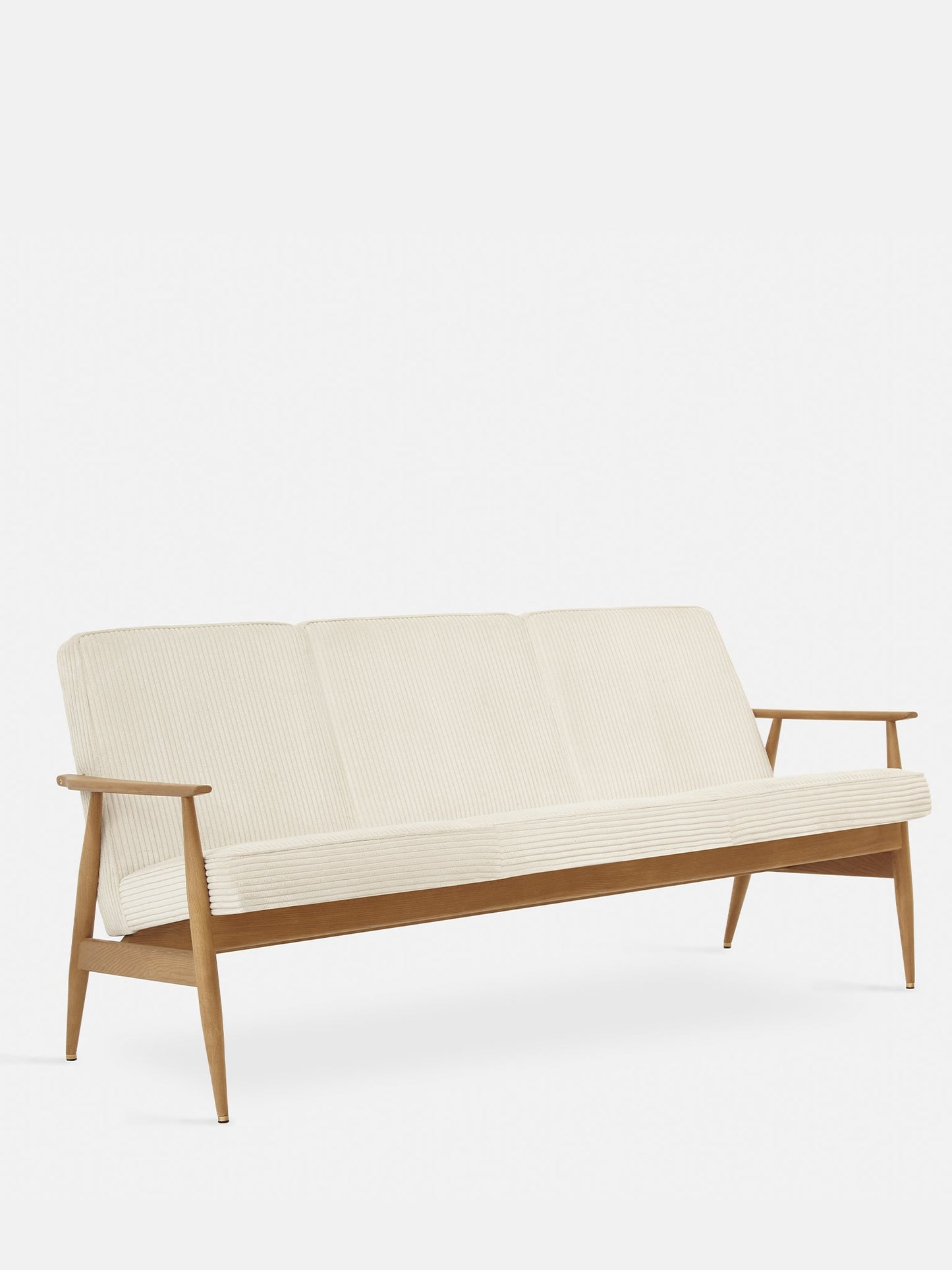 Fox 3-Seater in Cord Creme Fabric