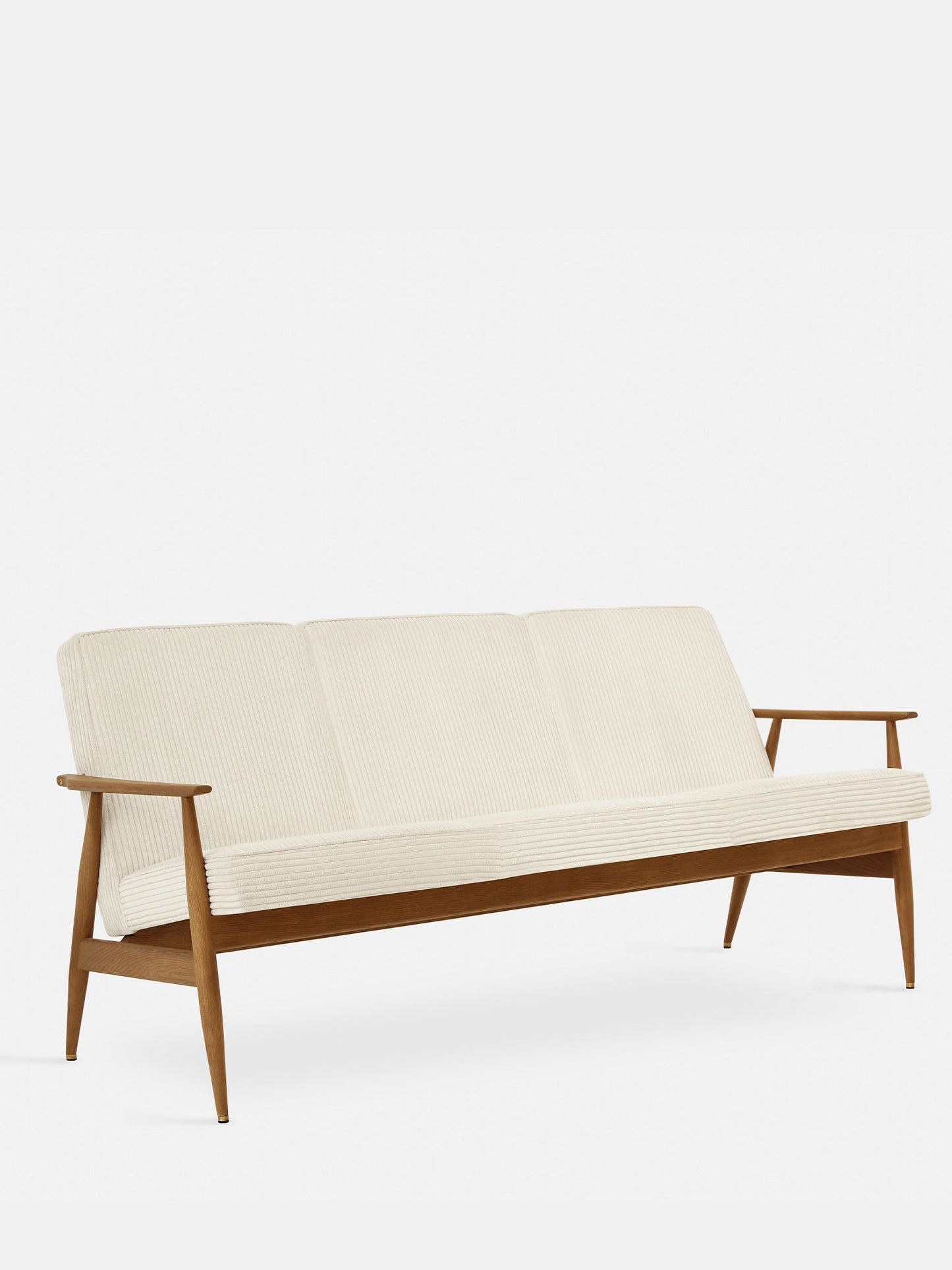 Fox 3-Seater in Cord Creme Fabric