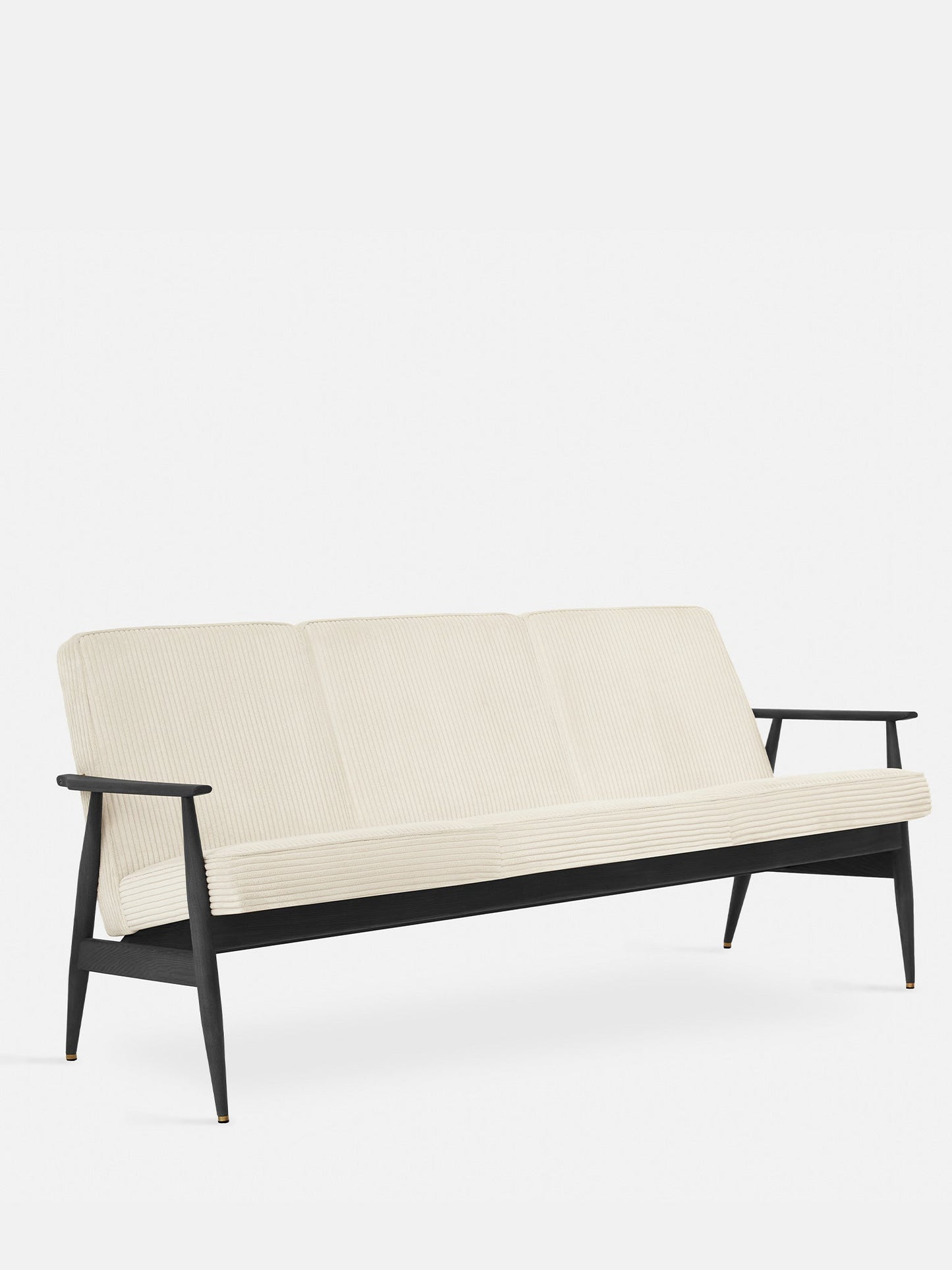 Fox 3-Seater in Cord Creme Fabric
